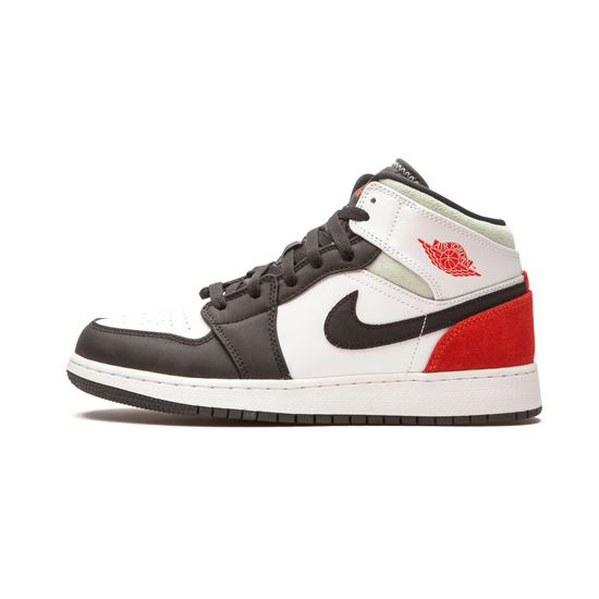 Air Jordan 1 Mid Outfit White Red Black Jordan Sneakers