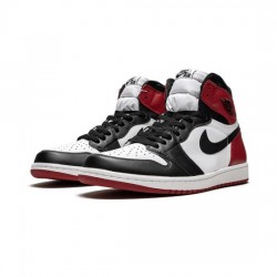 Air Jordan 1 Retro High Outfit OG Black Toe White Red Women Men AJ1 555088 125