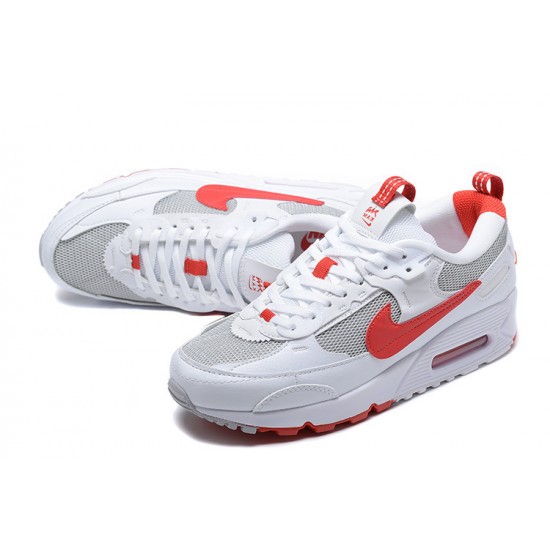 Air Max 90 Futura Men Sports Shoes White Red FD9865-100