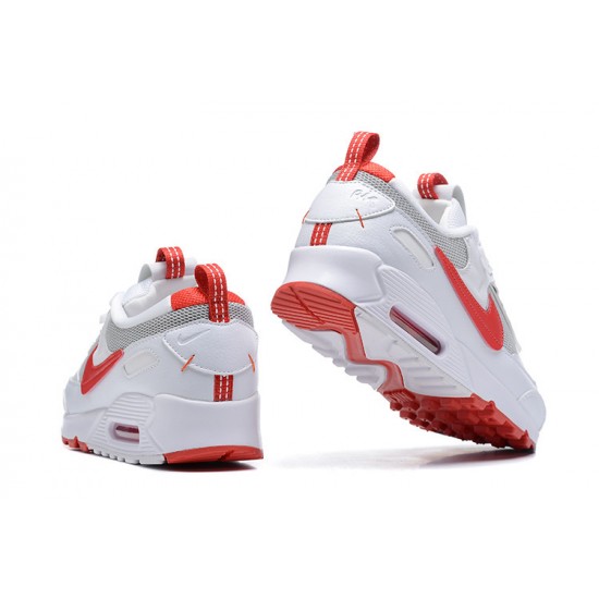 Air Max 90 Futura Men Sports Shoes White Red FD9865-100