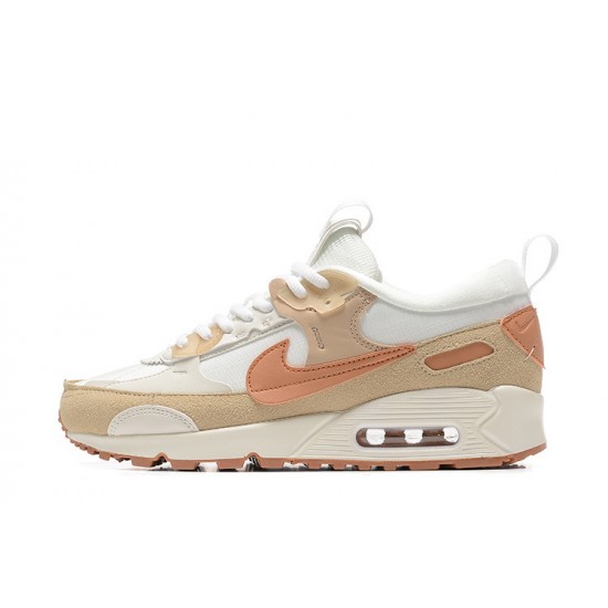 Air Max 90 Futura Women Sports Shoes White Brown DV7190-100