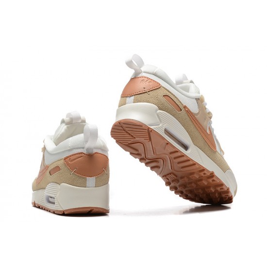 Air Max 90 Futura Women Sports Shoes White Brown DV7190-100