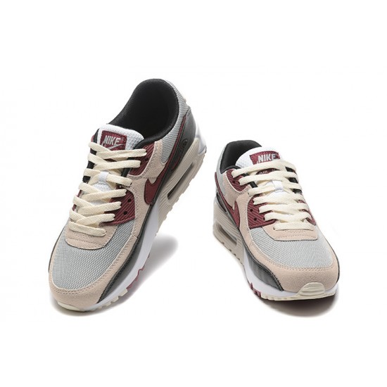 Air Max 90 Men Sports Shoes Beige Red DQ4071-004