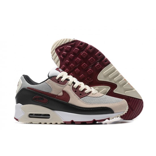 Air Max 90 Men Sports Shoes Beige Red DQ4071-004