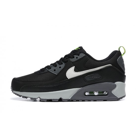 Air Max 90 Men Sports Shoes Black Grey White