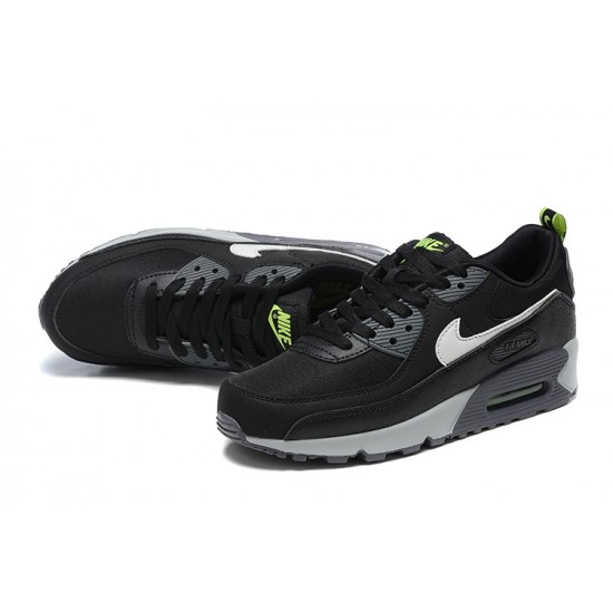 Air Max 90 Men Sports Shoes Black Grey White