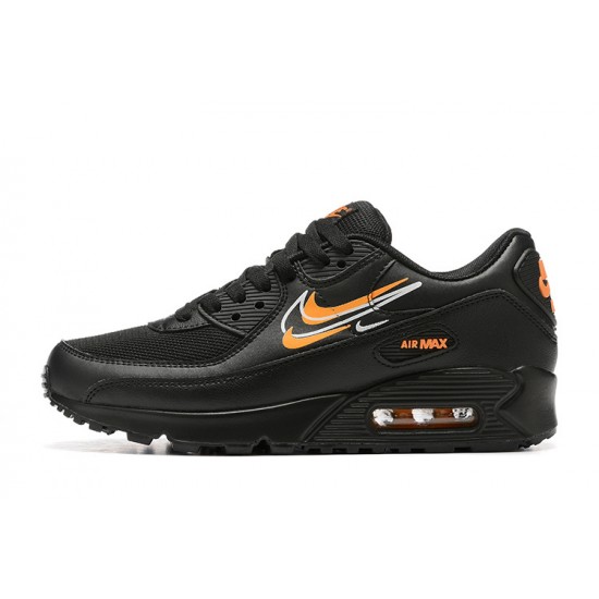 Air Max 90 Men Sports Shoes Black Orange DV7146-001