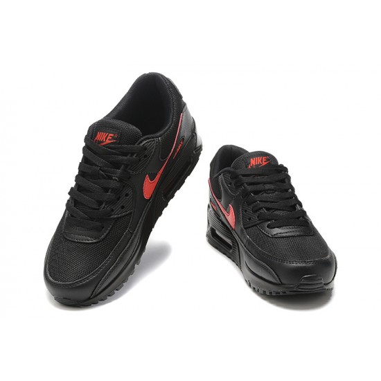 Air Max 90 Men Sports Shoes Black Red