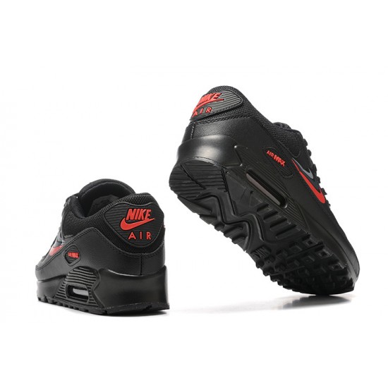 Air Max 90 Men Sports Shoes Black Red