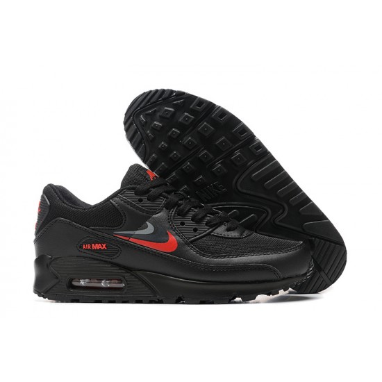 Air Max 90 Men Sports Shoes Black Red