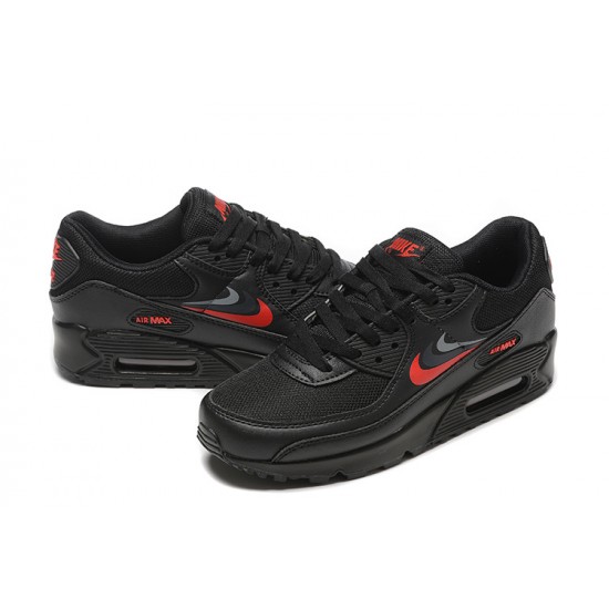 Air Max 90 Men Sports Shoes Black Red