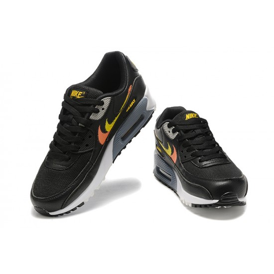 Air Max 90 Men Sports Shoes Black Yellow and Orange