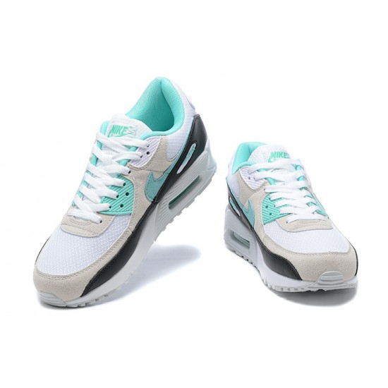 Air Max 90 Men Sports Shoes Blue Beige and Grey