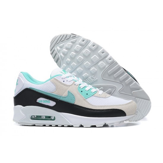 Air Max 90 Men Sports Shoes Blue Beige and Grey