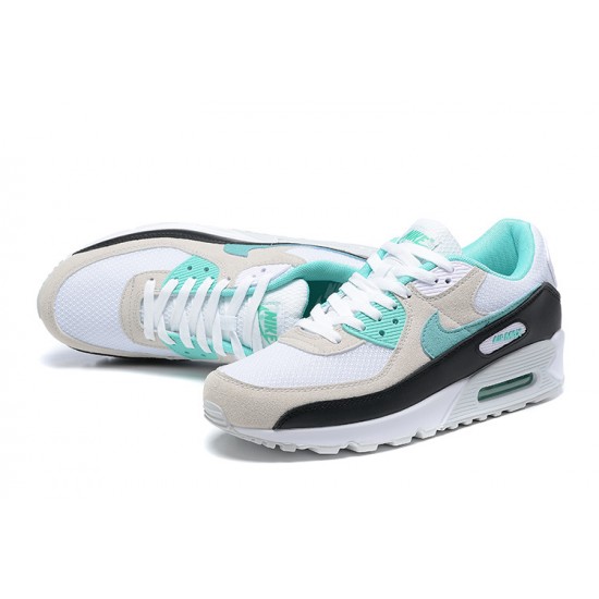 Air Max 90 Men Sports Shoes Blue Beige and Grey