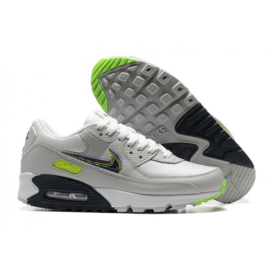 Air Max 90 Men Sports Shoes Grey White and Black