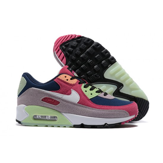 Air Max 90 Men Sports Shoes Pink Green DM0035-500