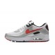 Air Max 90 Men Sports Shoes Silver Red