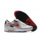 Air Max 90 Men Sports Shoes Silver Red