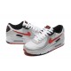 Air Max 90 Men Sports Shoes Silver Red