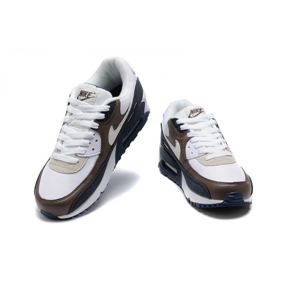 Air Max 90 Men Sports Shoes White Brown DZ3522-002