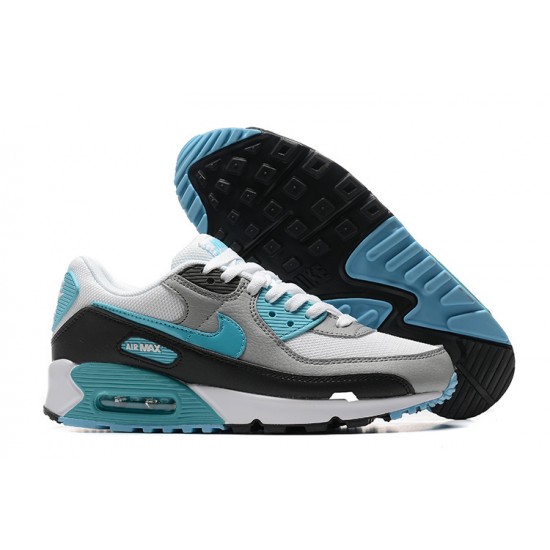 Air Max 90 Men Sports Shoes White Grey and Blue