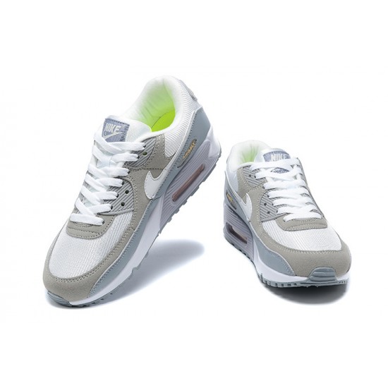 Air Max 90 Men Sports Shoes White Grey and Green