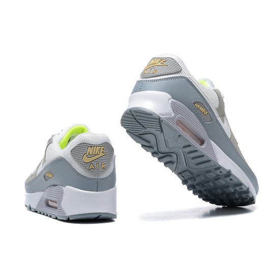 Air Max 90 Men Sports Shoes White Grey and Green