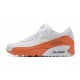 Air Max 90 Men Sports Shoes White Orange DM0958-100