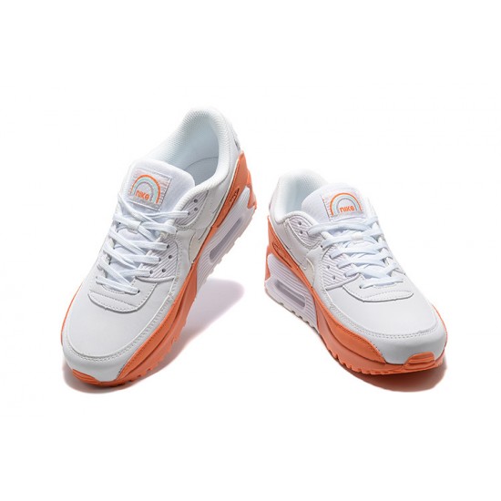 Air Max 90 Men Sports Shoes White Orange DM0958-100