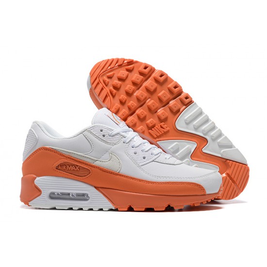 Air Max 90 Men Sports Shoes White Orange DM0958-100