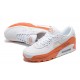 Air Max 90 Men Sports Shoes White Orange DM0958-100