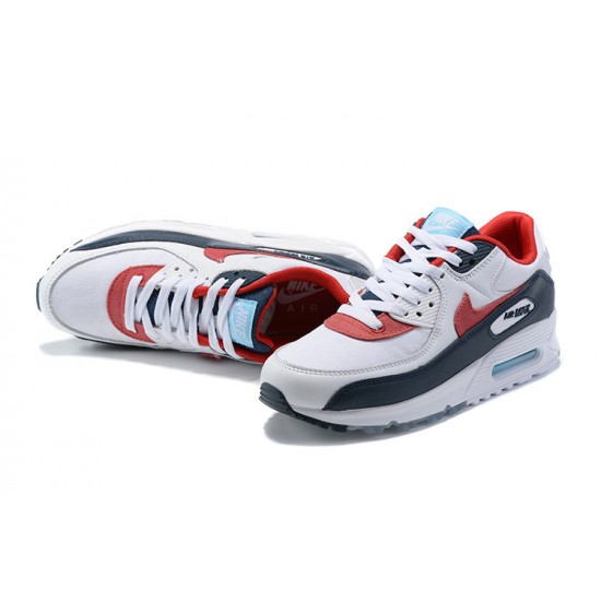 Air Max 90 Men Sports Shoes White Red DJ5170-100