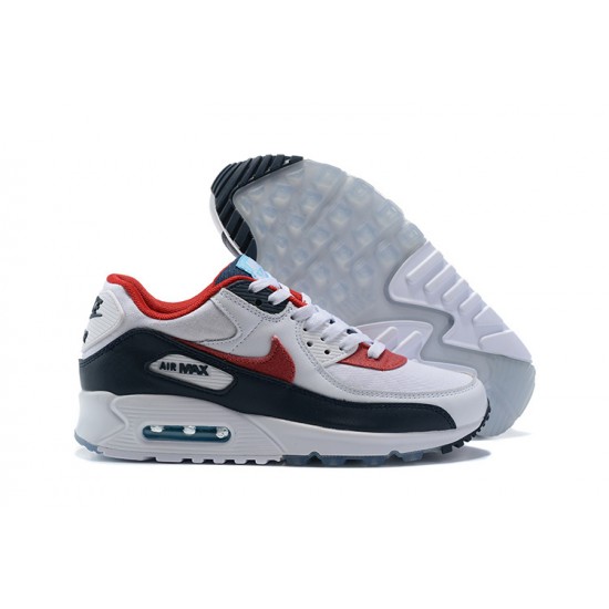 Air Max 90 Men Sports Shoes White Red DJ5170-100