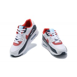 Air Max 90 Men Sports Shoes White Red DJ5170-100