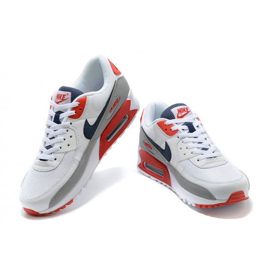 Air Max 90 Men Sports Shoes White Red