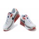 Air Max 90 Men Sports Shoes White Red