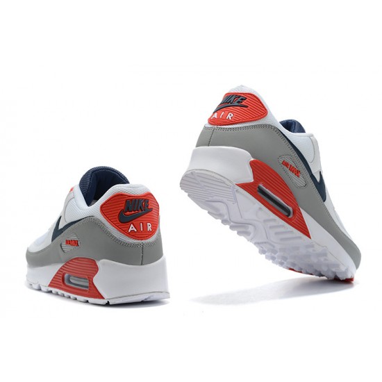 Air Max 90 Men Sports Shoes White Red