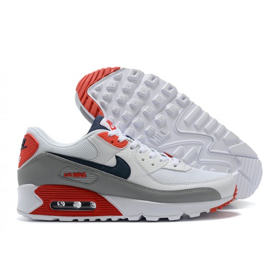 Air Max 90 Men Sports Shoes White Red