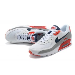 Air Max 90 Men Sports Shoes White Red