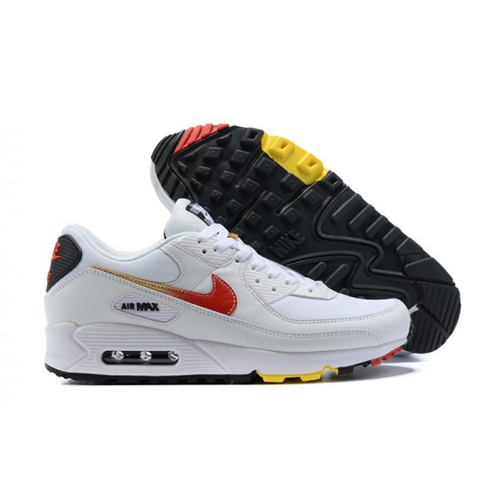 Air Max 90 Men Sports Shoes White and Red