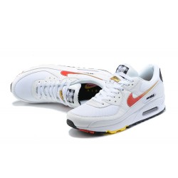 Air Max 90 Men Sports Shoes White and Red