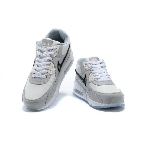 Air Max 90 Women/Men Sports Shoes Grey White CN8607-002