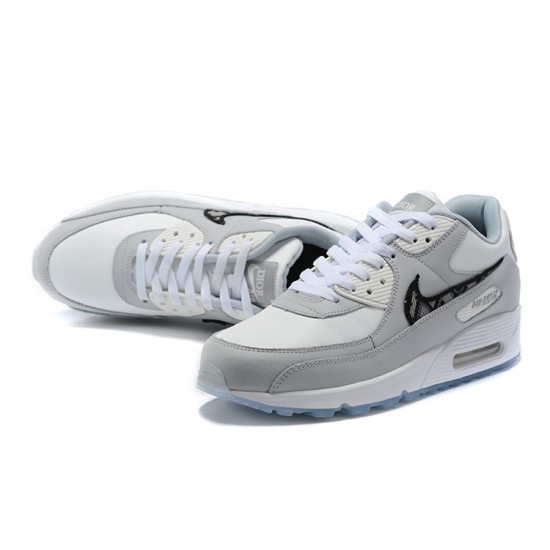 Air Max 90 Women/Men Sports Shoes Grey White CN8607-002