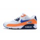 Air Max 90 Women/Men Sports Shoes Orange Blue AJ1285-104