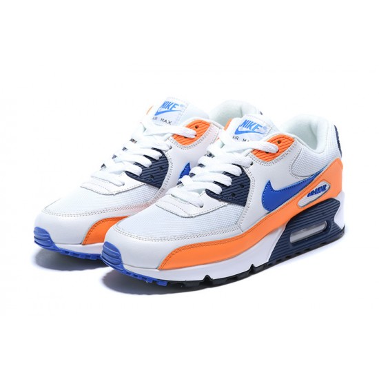 Air Max 90 Women/Men Sports Shoes Orange Blue AJ1285-104