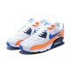 Air Max 90 Women/Men Sports Shoes Orange Blue AJ1285-104