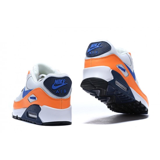 Air Max 90 Women/Men Sports Shoes Orange Blue AJ1285-104