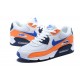 Air Max 90 Women/Men Sports Shoes Orange Blue AJ1285-104