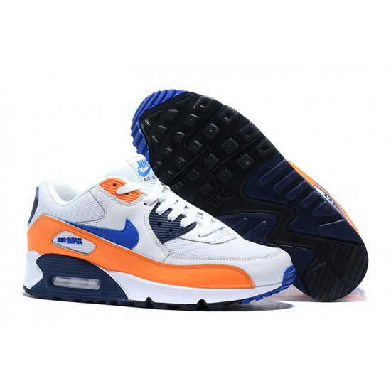 Air Max 90 Women/Men Sports Shoes Orange Blue AJ1285-104